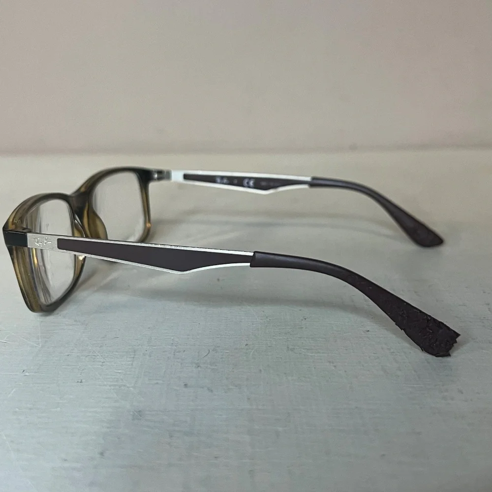 Ray-Ban RB1570 3685 Kids Boys Eyeglasses Frames Brown Tortoise Square 47-16 130